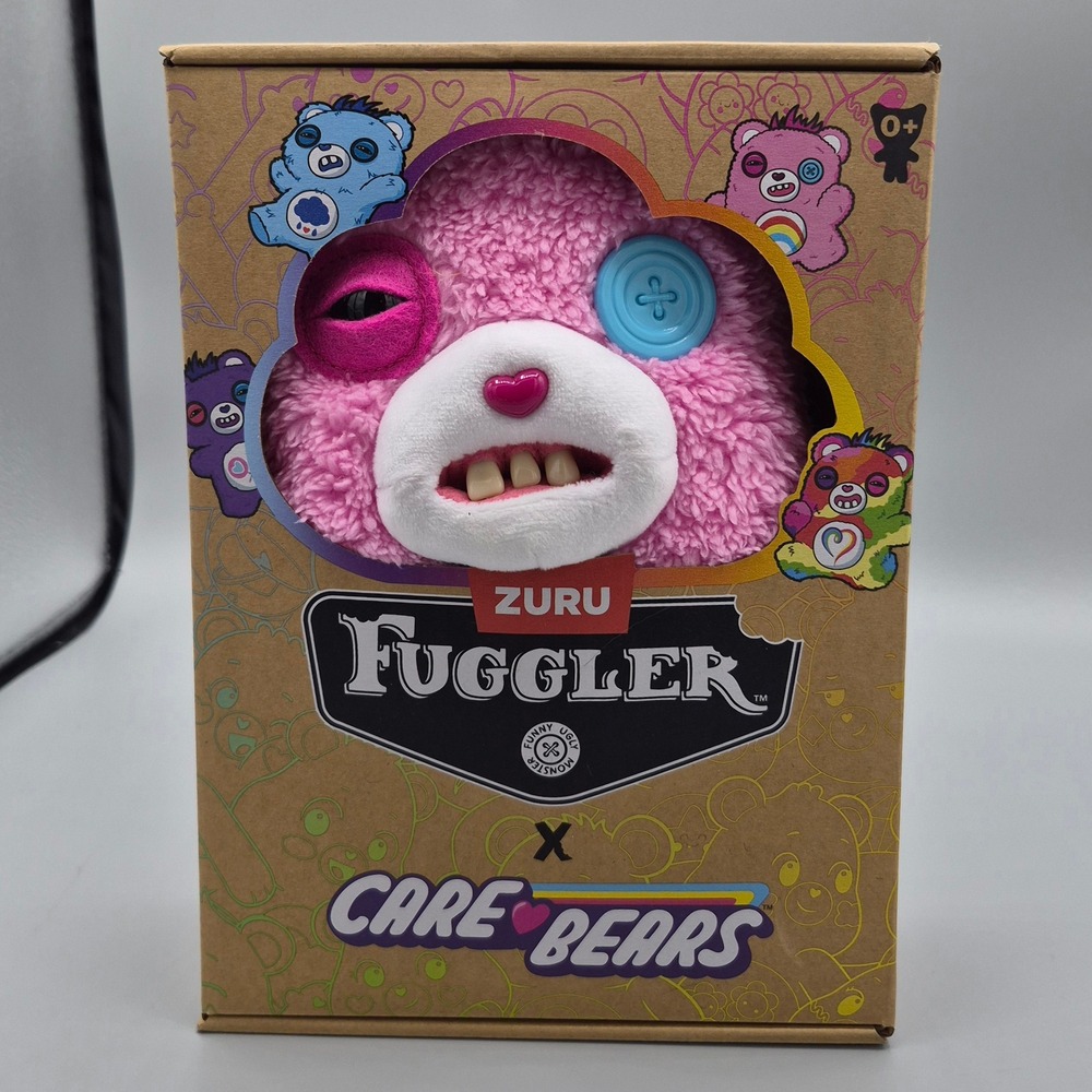 Zuru Fuggler x Care‎ Bears Cheer Bear Pink Monster Plush Toy 15755A New In Box